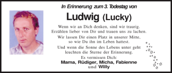 Traueranzeige von Ludwig  von Mittelbayerische Zeitung