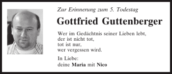 Traueranzeige von Gottfried Guttenberger von Mittelbayerische Zeitung