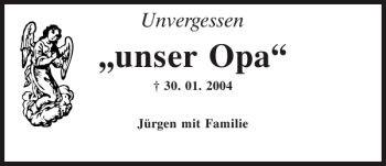 Traueranzeige von unser Opa von Mittelbayerische Zeitung