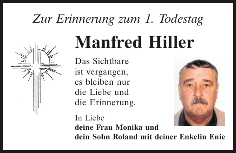  Traueranzeige für Manfred Hiller vom 08.09.2015 aus Neumarkter Tagblatt
