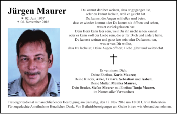 Traueranzeige von Jürgen Maurer von Mittelbayerische Zeitung Kelheim