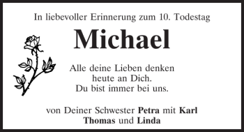 Traueranzeige von Michael  von Neumarkter Tagblatt