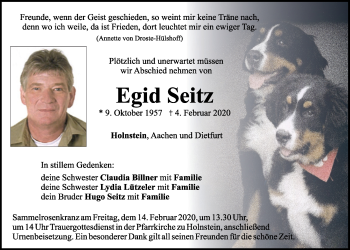 Traueranzeige von Egid Seitz von Neumarkter Tagblatt