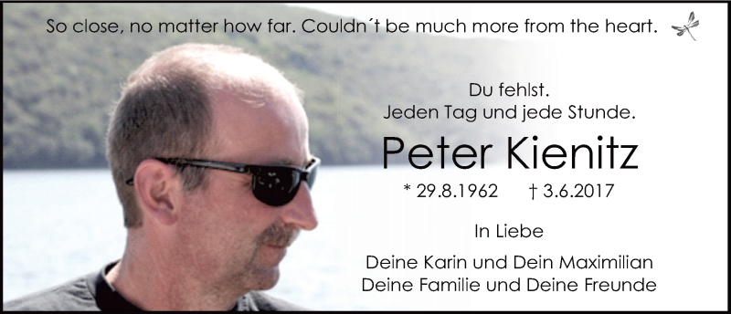  Traueranzeige für Peter Kienitz vom 30.05.2020 aus Mittelbayerische Zeitung Regensburg