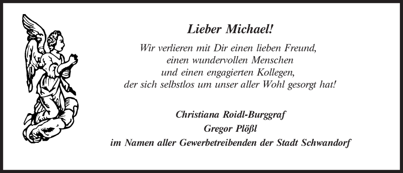  Traueranzeige für Michael Schickram vom 15.07.2020 aus Mittelbayerische Zeitung Schwandorf