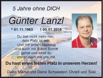 Traueranzeige von Günter Lanzl von Mittelbayerische Zeitung Kelheim