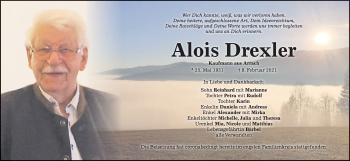 Traueranzeige von Alois Drexler von Bayerwald Echo