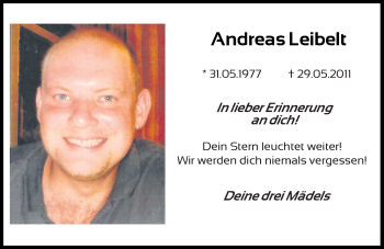 Traueranzeige von Andreas Leibelt von Mittelbayerische Zeitung Schwandorf