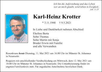 Traueranzeige von Karl-Heinz Krotter von Neumarkter Tagblatt