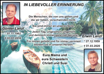 Traueranzeige von Günter Lanzl von Mittelbayerische Zeitung Kelheim
