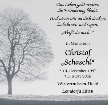 Traueranzeige von Christof Graßl von Bayerwald Echo