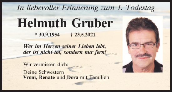 Traueranzeige von Helmuth Gruber von Mittelbayerische Zeitung Schwandorf