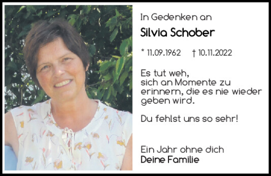 Traueranzeige von Silvia Schober von Neumarkter Tagblatt
