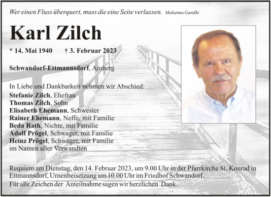Traueranzeige von Karl Zach von Mittelbayerische Zeitung Schwandorf