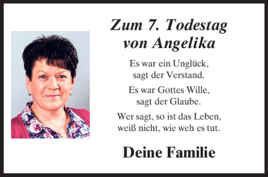 Traueranzeige von Angelika  von Neumarkter Tagblatt