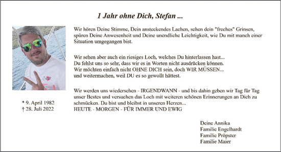 Traueranzeige von Stefan Engelhardt von Neumarkter Tagblatt