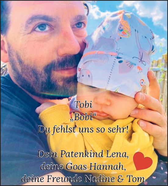 Traueranzeige von Tobias Moser von Mittelbayerische Zeitung