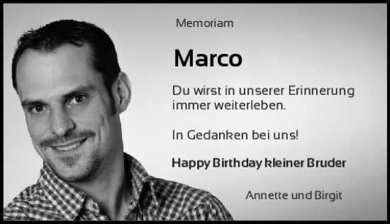 Traueranzeige von Marco  von Neumarkter Tagblatt