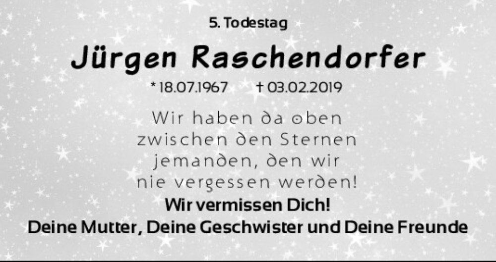  Traueranzeige für Jürgen Raschendorfer vom 03.02.2024 aus Mittelbayerische Zeitung Regensburg