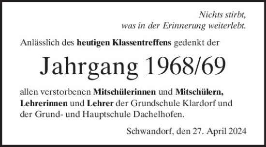 Traueranzeige von In Gedenken  von Mittelbayerische Zeitung Schwandorf