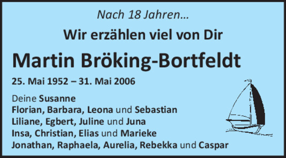  Traueranzeige für Martin Bröking-Bortfeldt vom 01.06.2024 aus Mittelbayerische Zeitung Regensburg