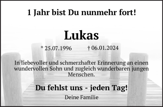 Traueranzeige von Lukas Schungl von Mittelbayerische Zeitung Regensburg