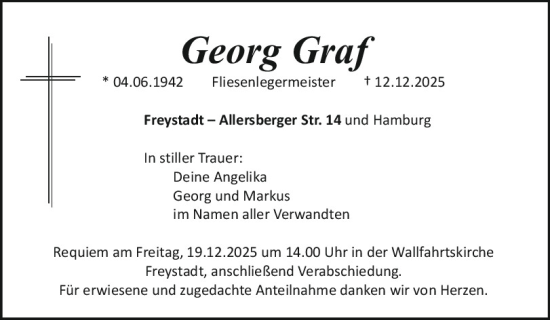 Traueranzeige von Georg Graf von Neumarkter Tagblatt