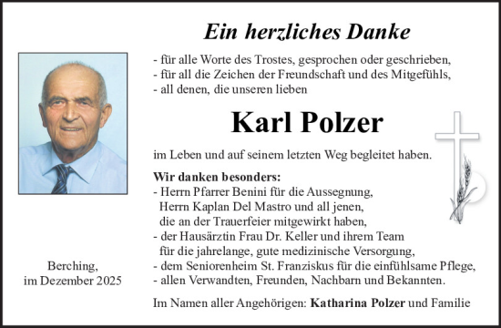 Traueranzeige von Karl Polzer von Neumarkter Tagblatt
