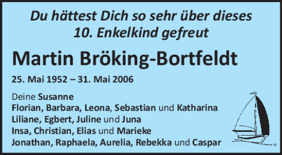 Traueranzeige von Martin Bröking-Bortfeldt von Mittelbayerische Zeitung Regensburg