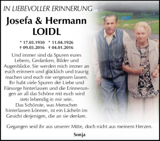 Traueranzeige von Hermann Loidl von Mittelbayerische Zeitung Kelheim