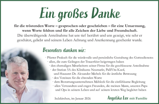 Traueranzeige von Vielen Dank  von Neumarkter Tagblatt