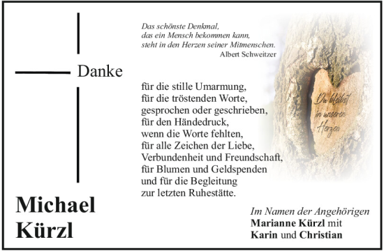 Traueranzeige von Michael Kürzl von Mittelbayerische Zeitung Kelheim
